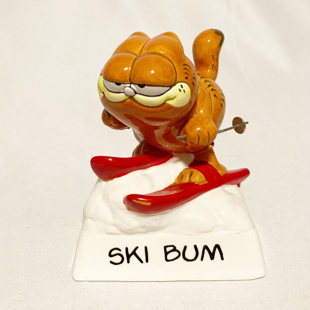 Vintage Enesco Garfield "Ski Bum" Ceramic Figurine 1981